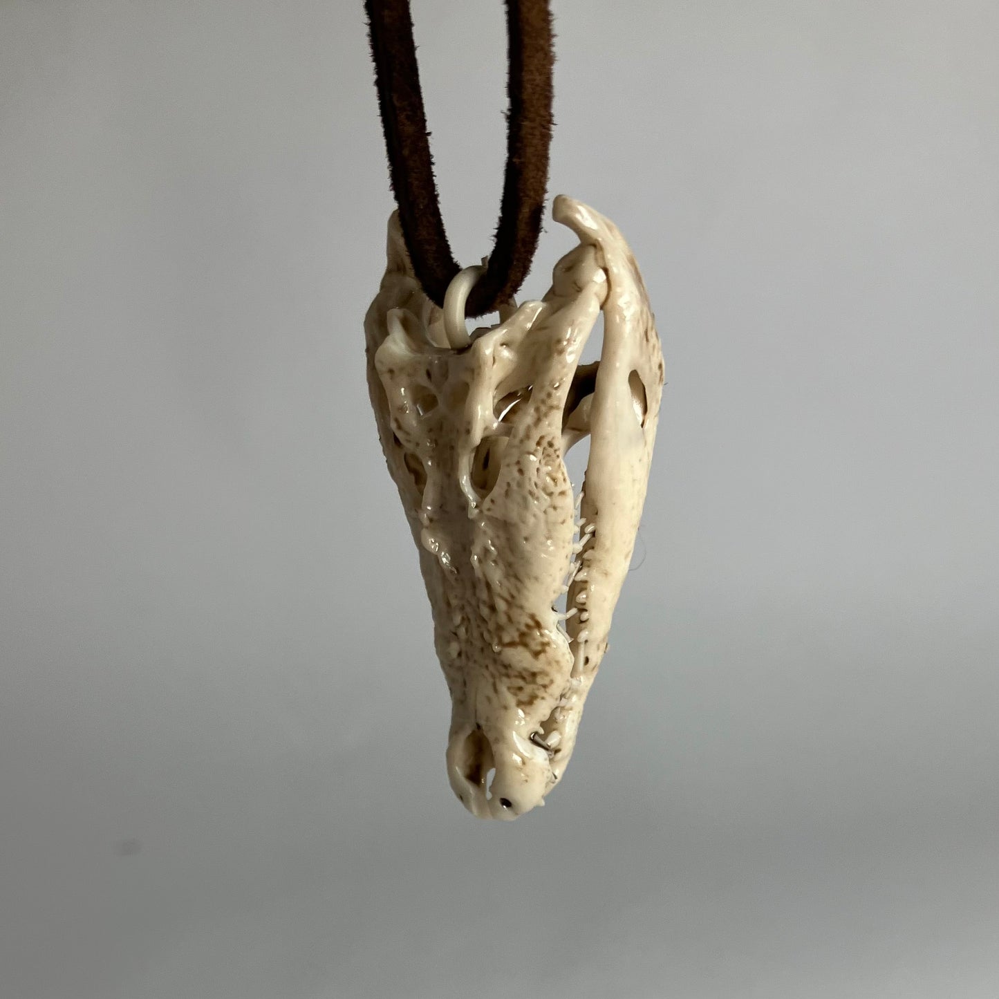 Crocodile Skull Pendant Necklace