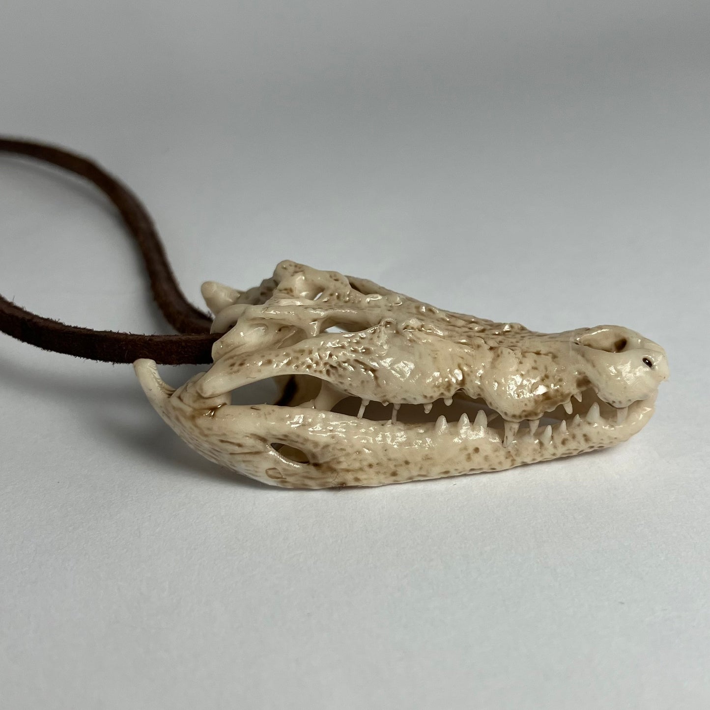 Crocodile Skull Pendant Necklace