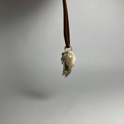 Vampire Bat Skull Pendant Necklace