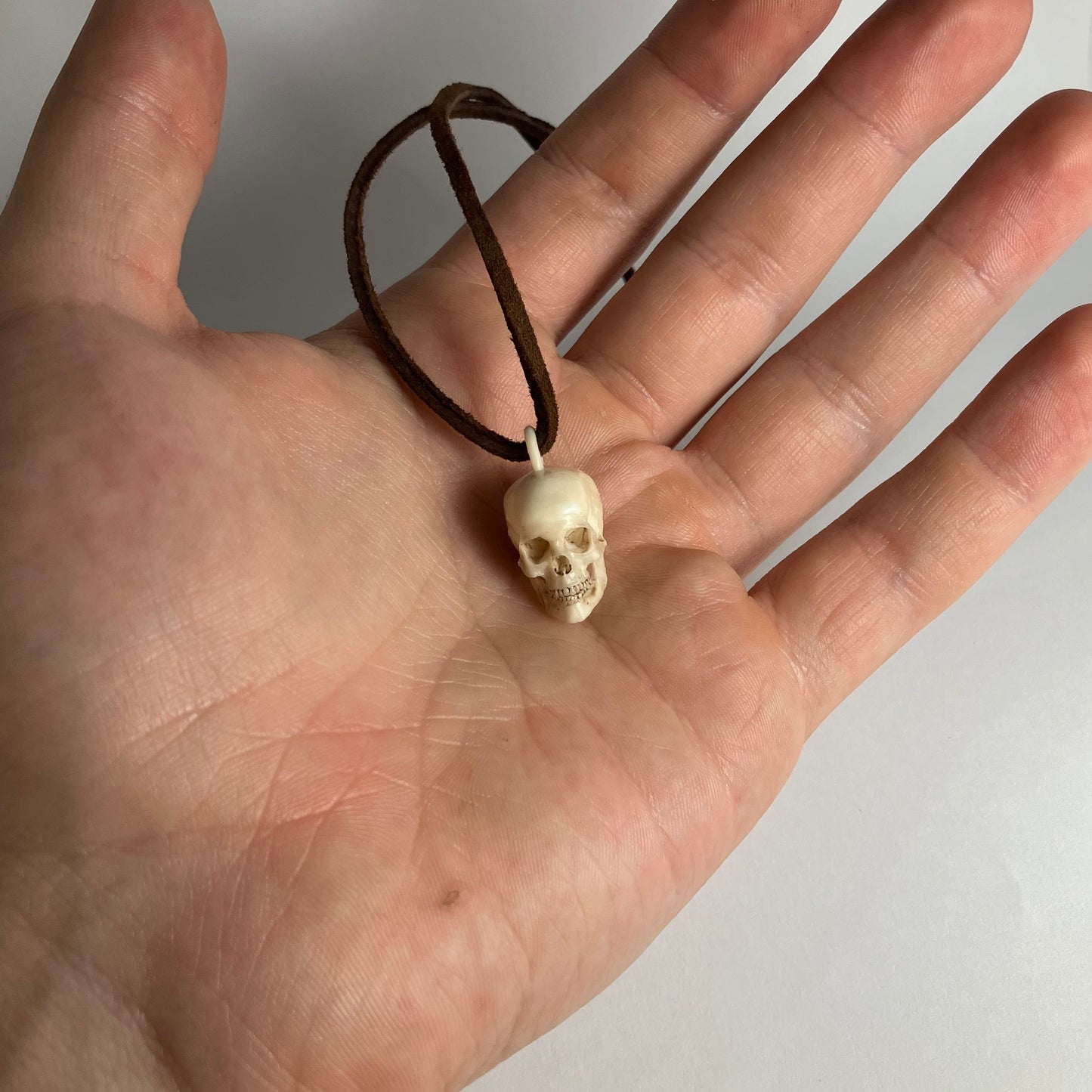 Human Skull Pendant Necklace