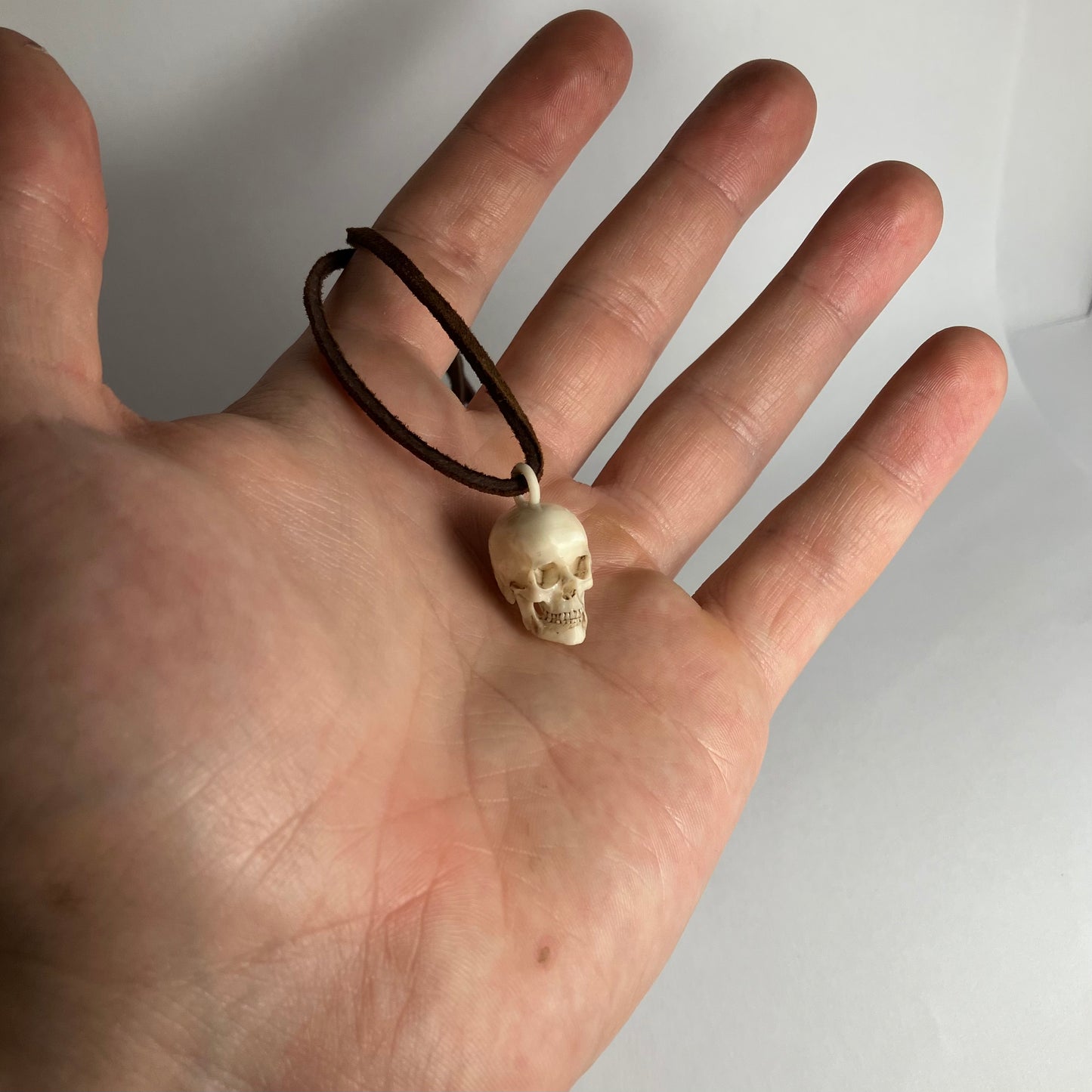 Human Skull Pendant Necklace